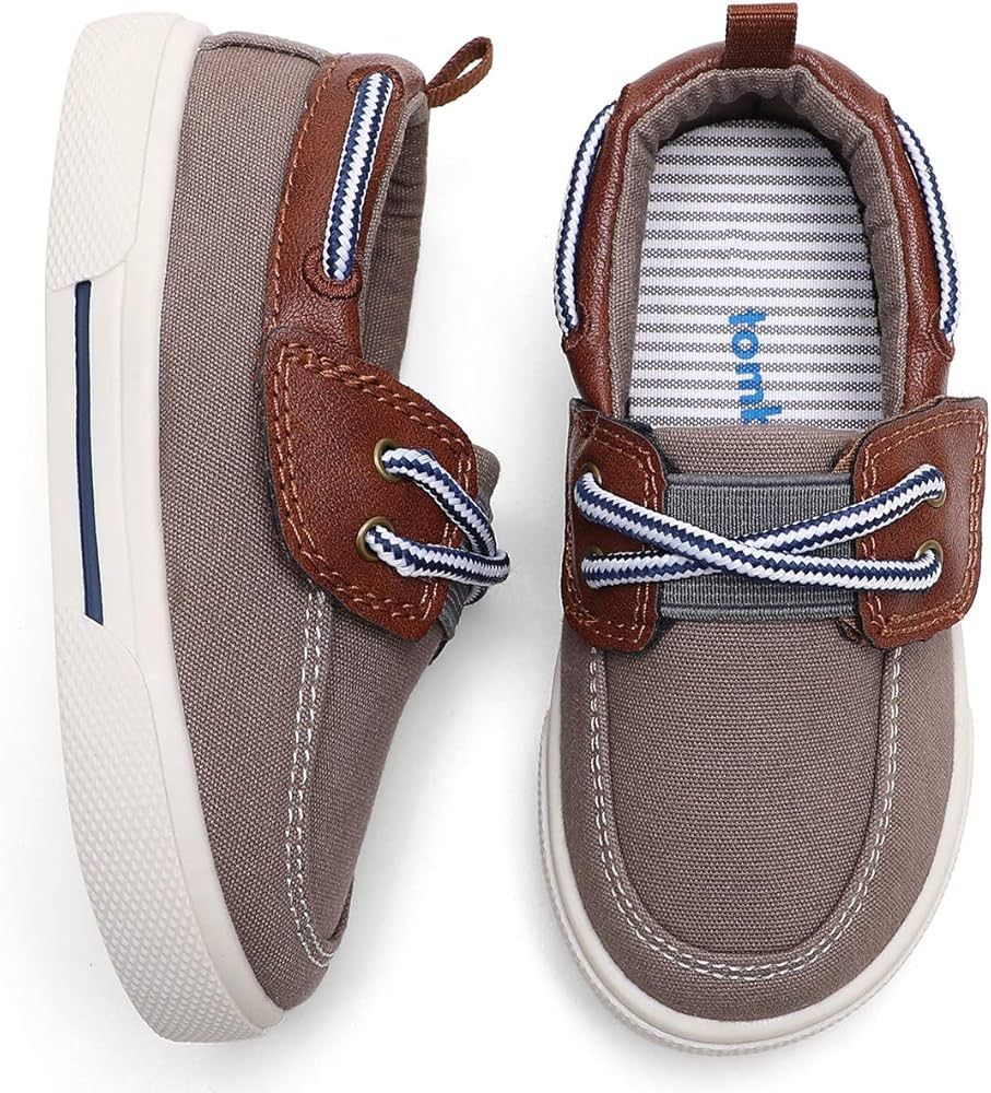 tombik Toddler Boys & Girls Boat Shoes Kids Canvas Sneakers (Toddler/Little Kid) | Amazon (US)