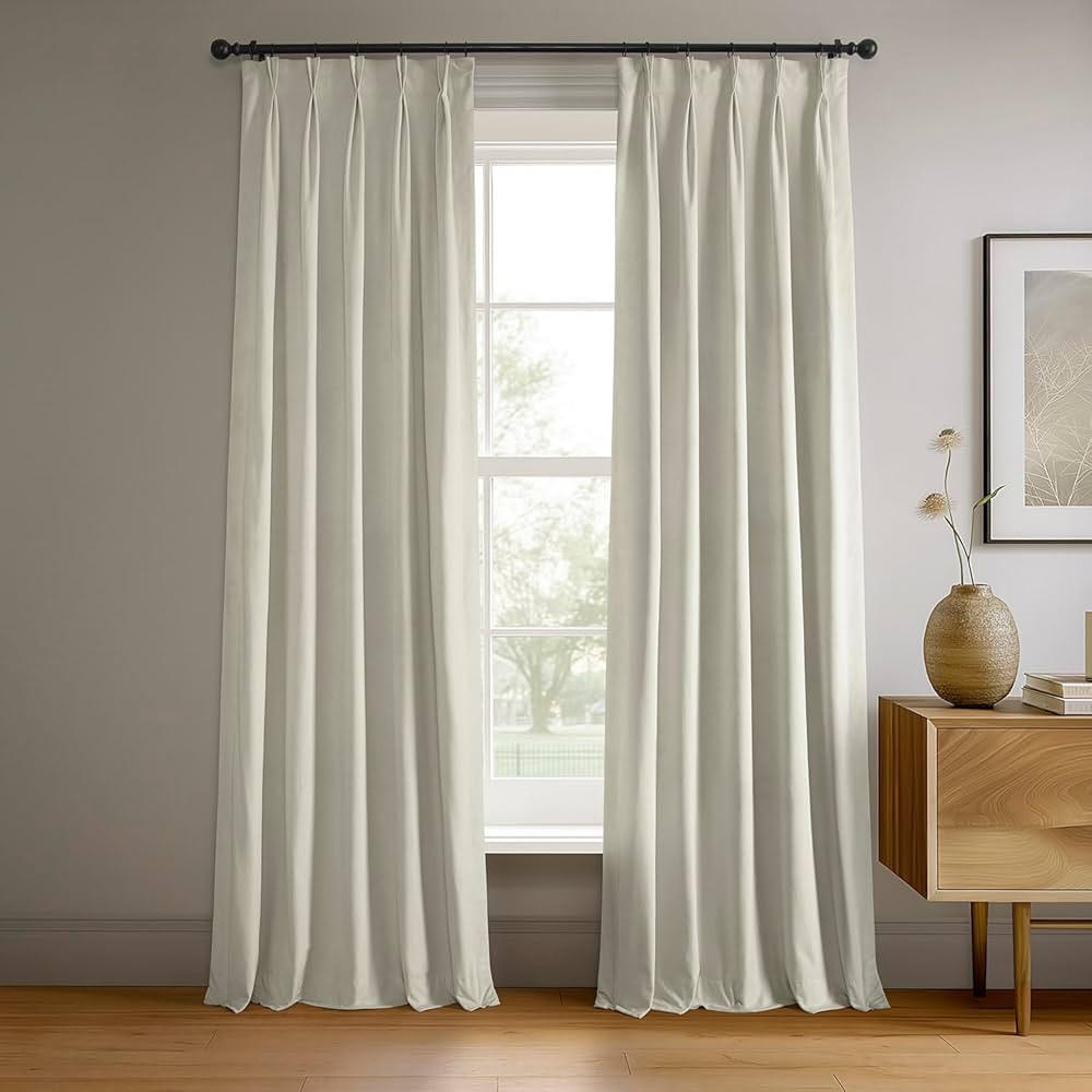HPD Half Price Drapes Velvet Blackout Curtains/Drapes - 108 Inches Long 1 Panel Blackout Curtain ... | Amazon (US)