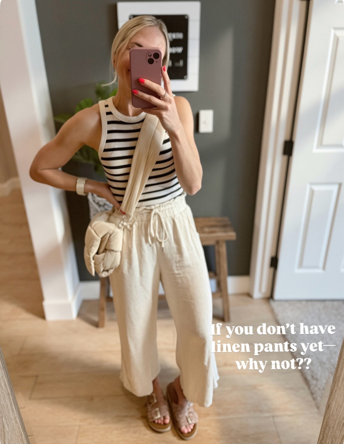Comfy linen pants spring teacher outfit 

#LTKPetite #LTKWorkwear