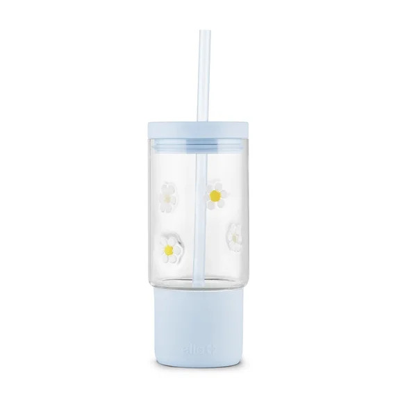 Ello Charmed 18oz Glass Tumbler , Daisies | Walmart (US)
