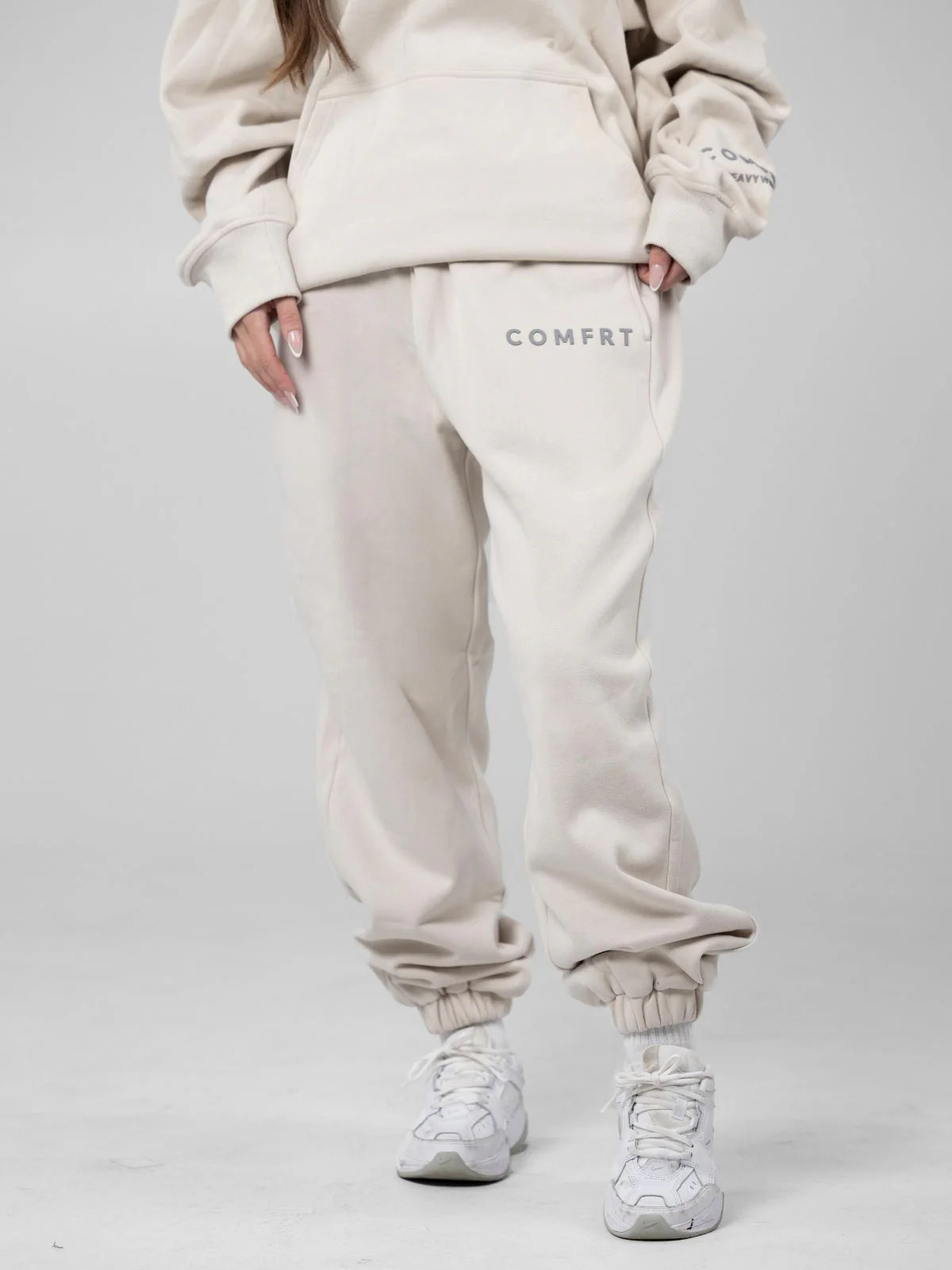Comfrt Tranquil Sweatpants | Cotton | Cream | Oversized | M | Medium | Comfrt