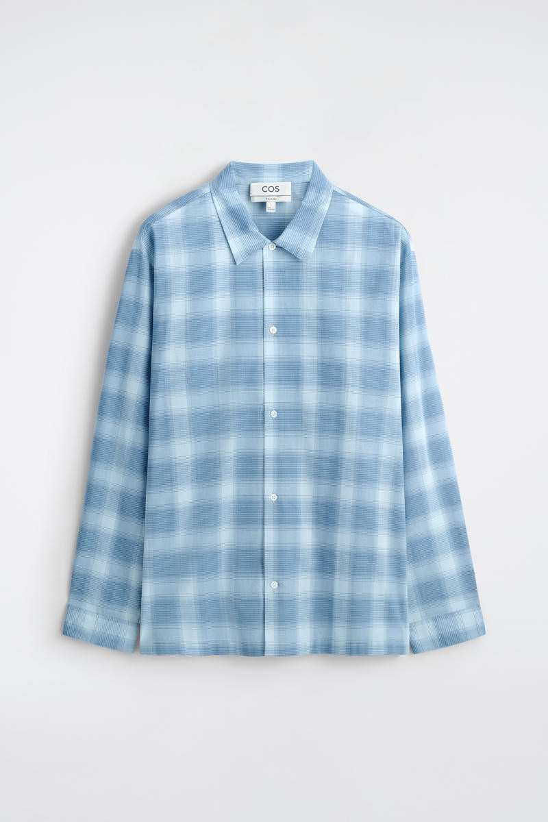 Checked Cotton Shirt in Blue | COS UK