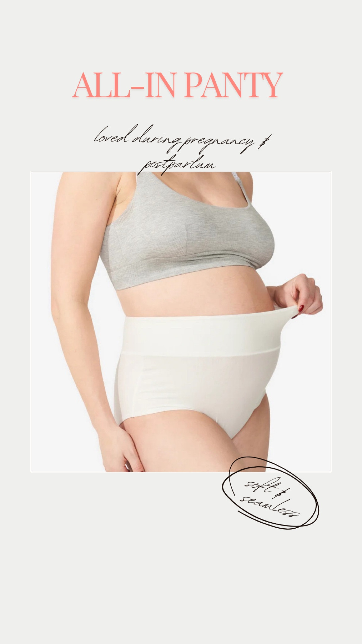 I got the 3-pack and have truly been living in these undies since the last couple weeks of my pregnancy thru now - and I’m 3 weeks postpartum

These are so soft, actually comfortable across your belly & aren’t thick and bulky and show through your clothes.

I tried a few different brands/ styles during my pregnancy, and if I had to suggest one clothing purchase for a pregnant woman - it would be these underwear 

I wear my regular size - small

#pregnancy #maternity #maternityunderwear #postpartum #baby #bodily

#LTKBaby #LTKFindsUnder50 #LTKBump