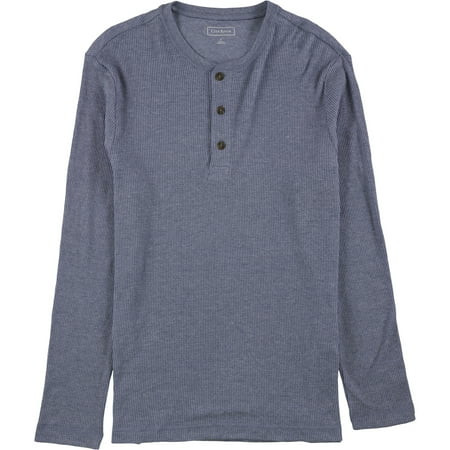 Club Room Mens Thermal Henley Shirt Blue Small | Walmart (US)