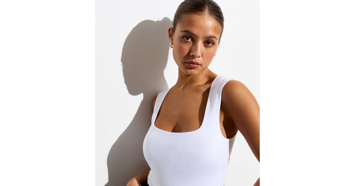 White Square Neck Bodysuit
						
						Add to Saved Items
						Remove from Saved Items | New Look (UK)