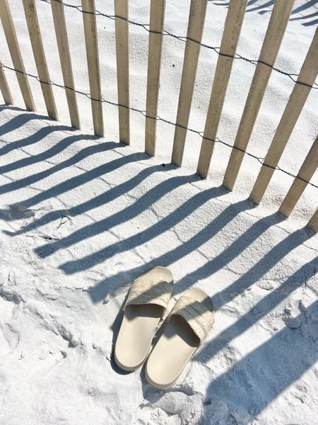 Raffia pool and beach slides
True to size - I wear 9

30A Mama vacay style beach shoes Florida resort style 

#LTKSwim #LTKFindsUnder50 #LTKTravel