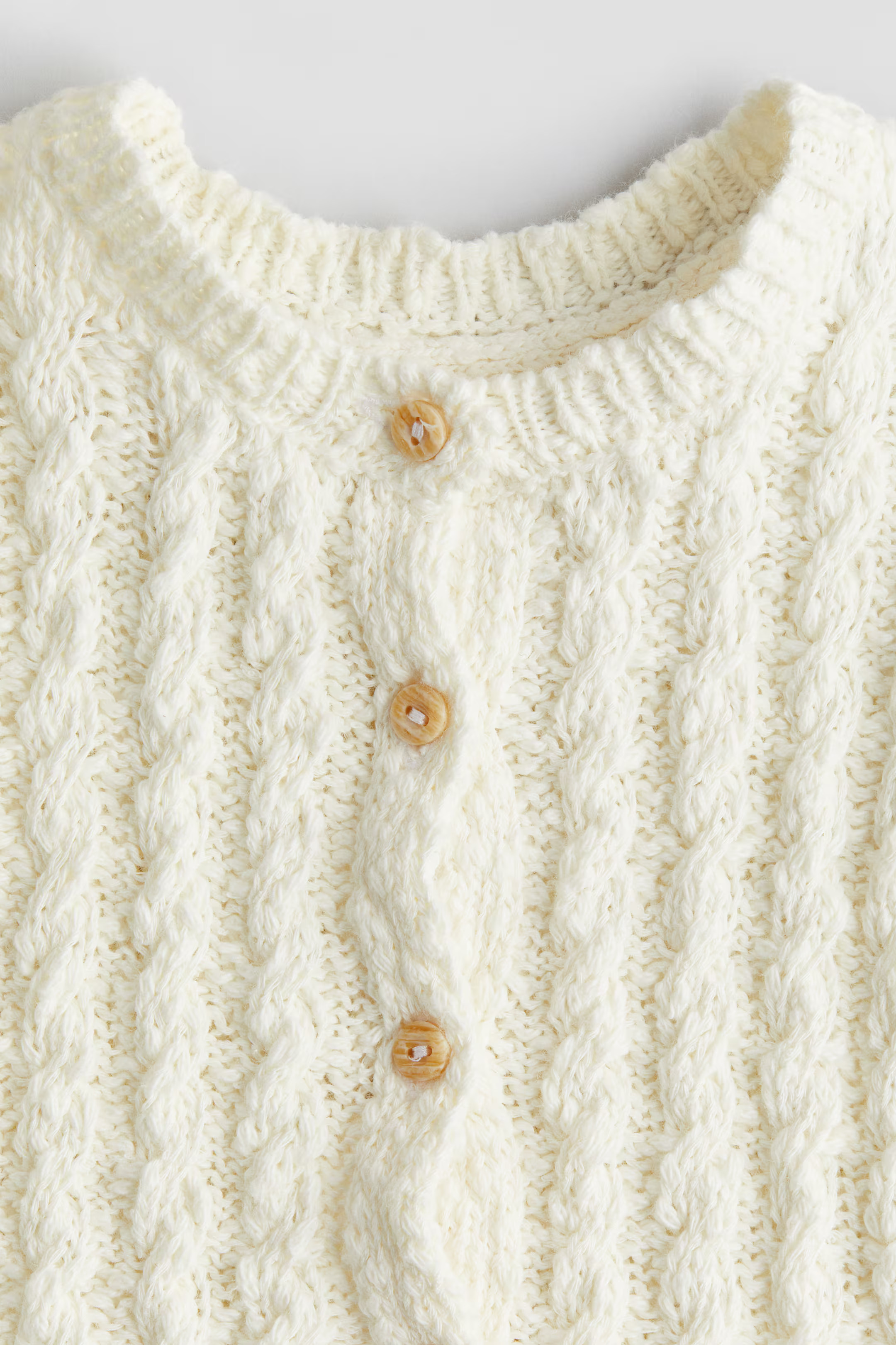 Cotton bouclé romper suit - Cream - Kids | H&M GB | H&M (UK, MY, IN, SG, PH, TW, HK)