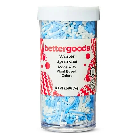 Bettergoods Winter Sprinkles Blue and White, 2.54 oz | Walmart (US)