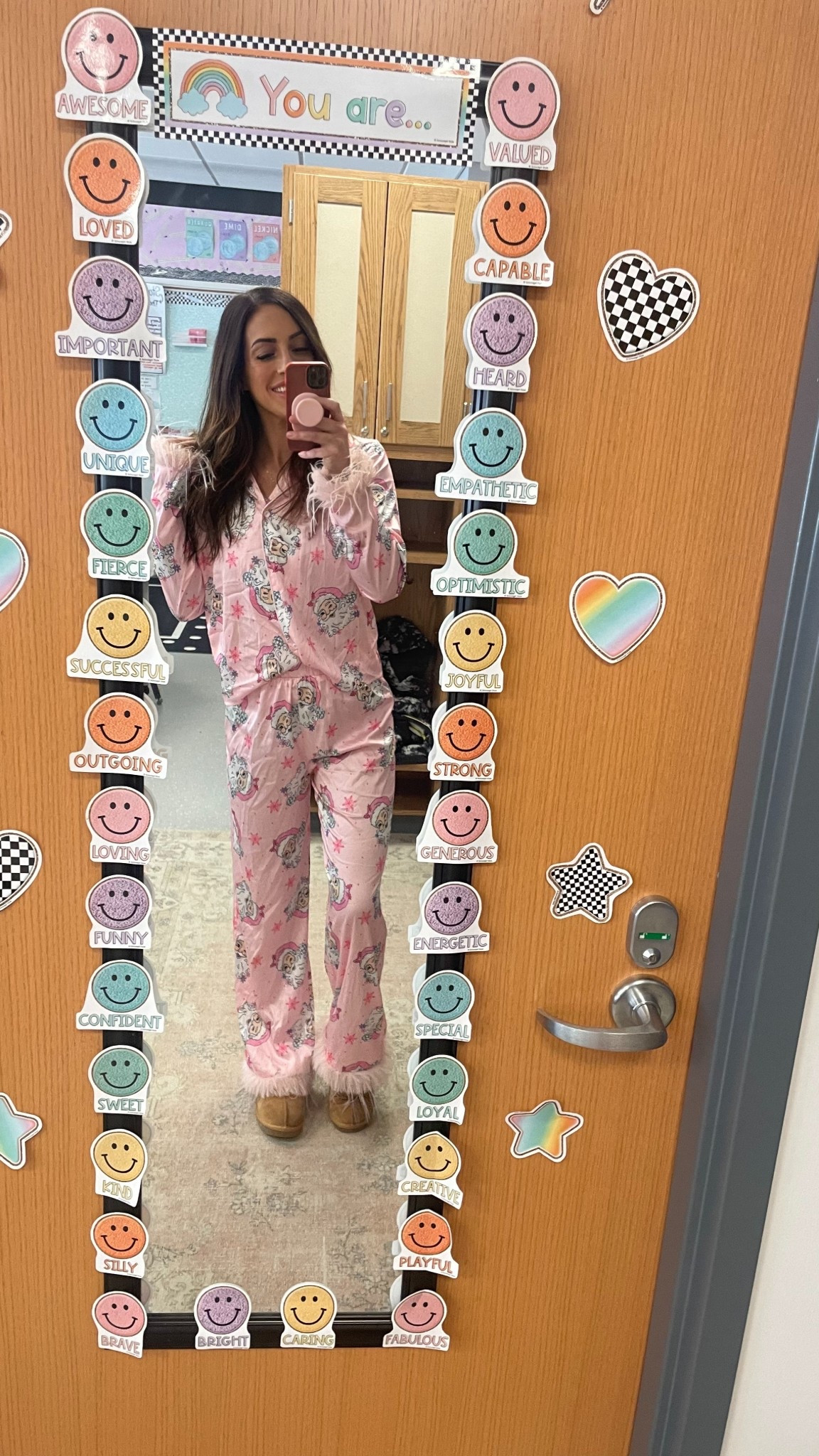 Disco Santas for the win 🎅🪩🎄

Who says teachers can’t bring the holiday disco vibes?! Rocking these ultra-festive Santa satin pajamas with the cutest feather trim details—because why settle for basic PJs when you can add a little glamour and fun? 🪶💃 The kids were obsessed, and honestly, so am I! Perfect mix of cozy, cute, and Christmas party-ready.
If you’re looking to upgrade your holiday lounge game (or nail next year’s Pajama Day), these are a must! 🎅🕺
#PajamaDay #TeacherOutfit #ChristmasPajamas #HolidayStyle #FeatherTrimPJs #SantaVibes #SchoolSpirit #LTKHoliday #LikeToKnowIt


#LTKFindsUnder50 #LTKHoliday #LTKGiftGuide