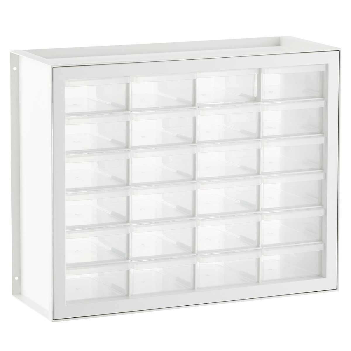 Iris 24-Drawer Cabinet White/Clear | The Container Store