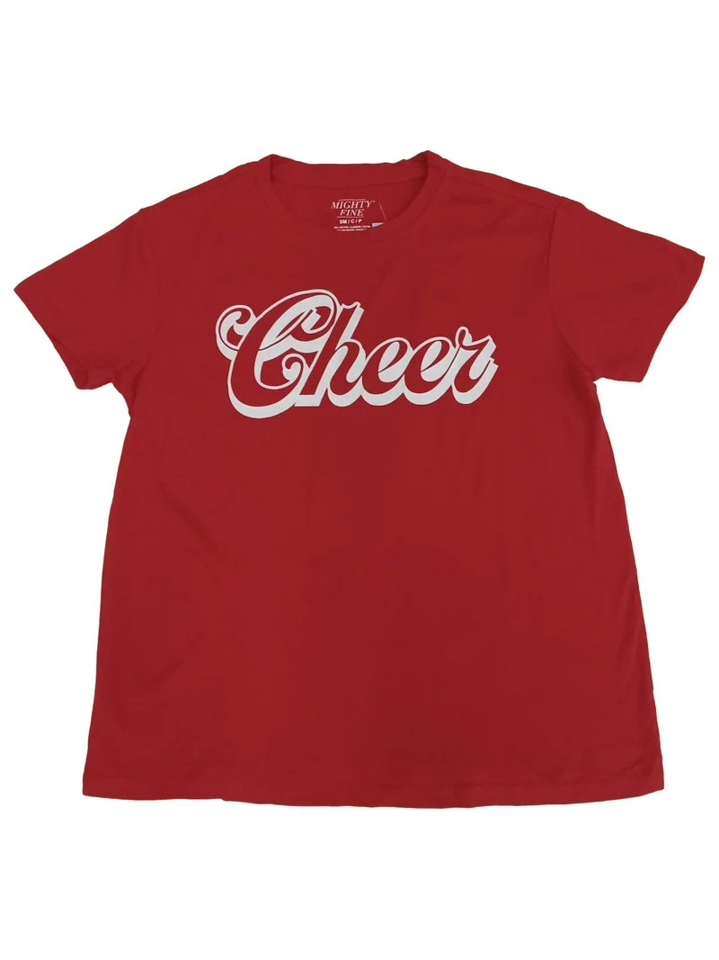 Womens Red Cheers Christmas Holiday Tee T-Shirt X-Small | Walmart (US)