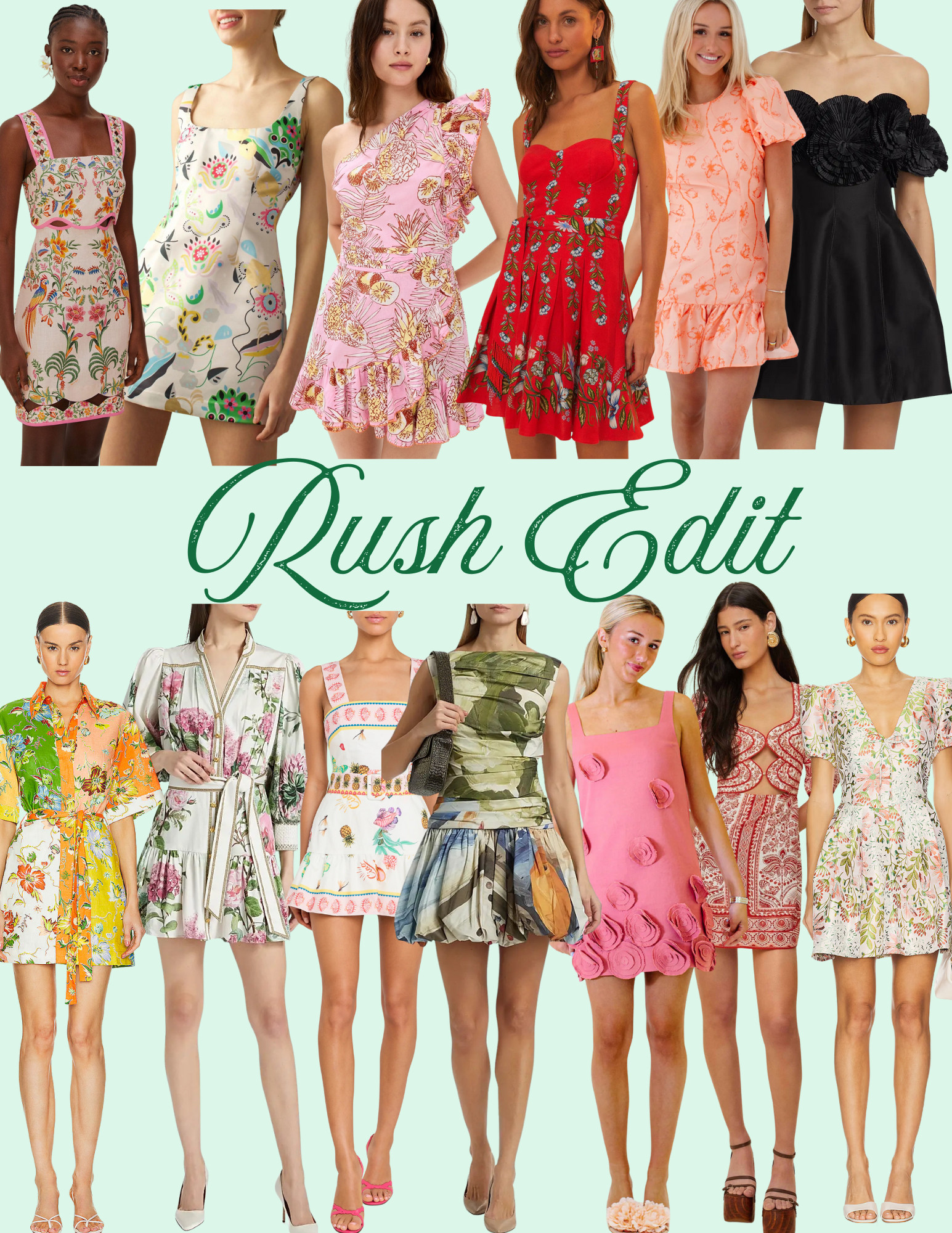 Dresses I would wear for rush! Love the pops of color to make sure you stand out and love your outfit!😇 

 #LTKSeasonal #LTKU #LTKBeauty