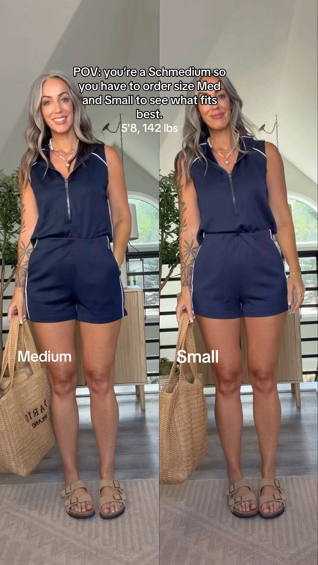 Feeling so cute and comfy in my new romper. Top and bottom are separated in back for easy bathroom access! Perfect for a day out! Wearing size M.

#LTKOver40

#LTKmorningroutine #LTKfitnessgoals