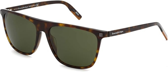 Sunglasses Ermenegildo Zegna EZ 0169 52N Shiny Classic Dark Havana, Vicuna/Gre | Amazon (US)