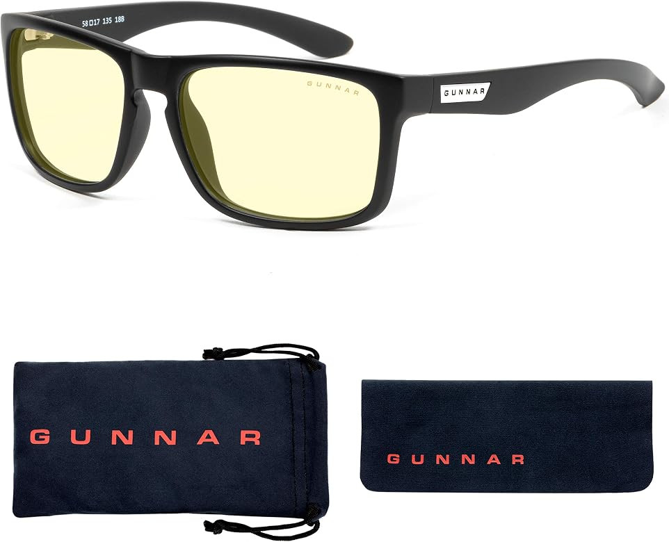 Gunnar - Premium Premium Gaming and Computer Glasses - Blocks 65% - 98% Blue Light - Intercept | Amazon (US)