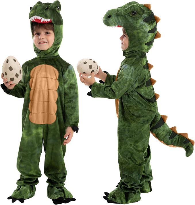 Spooktacular Creations Dinosaur Costume Kids, T-rex Costume Jumpsuit with Egg for Baby Toddler Ha... | Amazon (US)