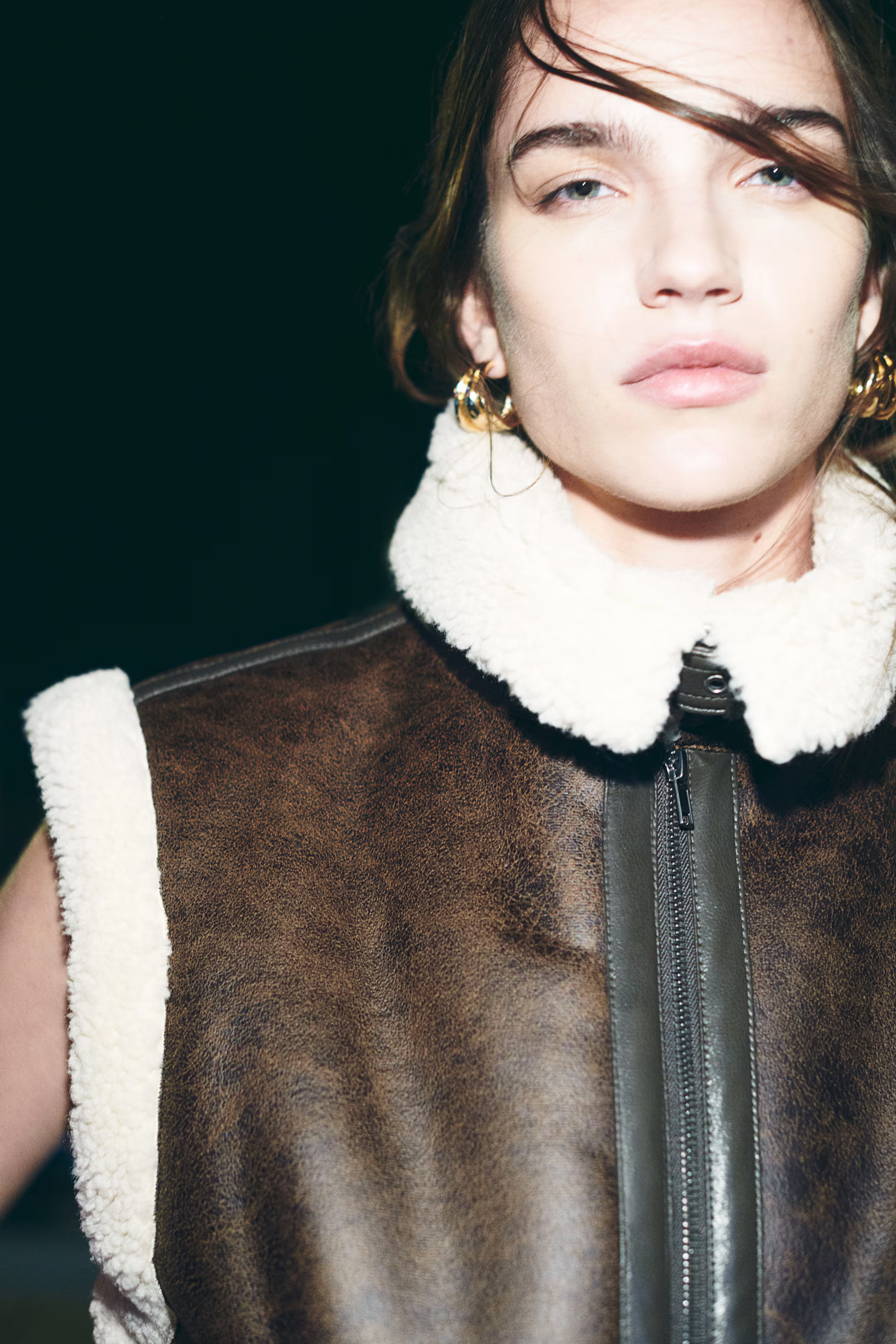 Teddy-Fleece-Lined Vest - Beige - Ladies | H&M US | H&M (US + CA)