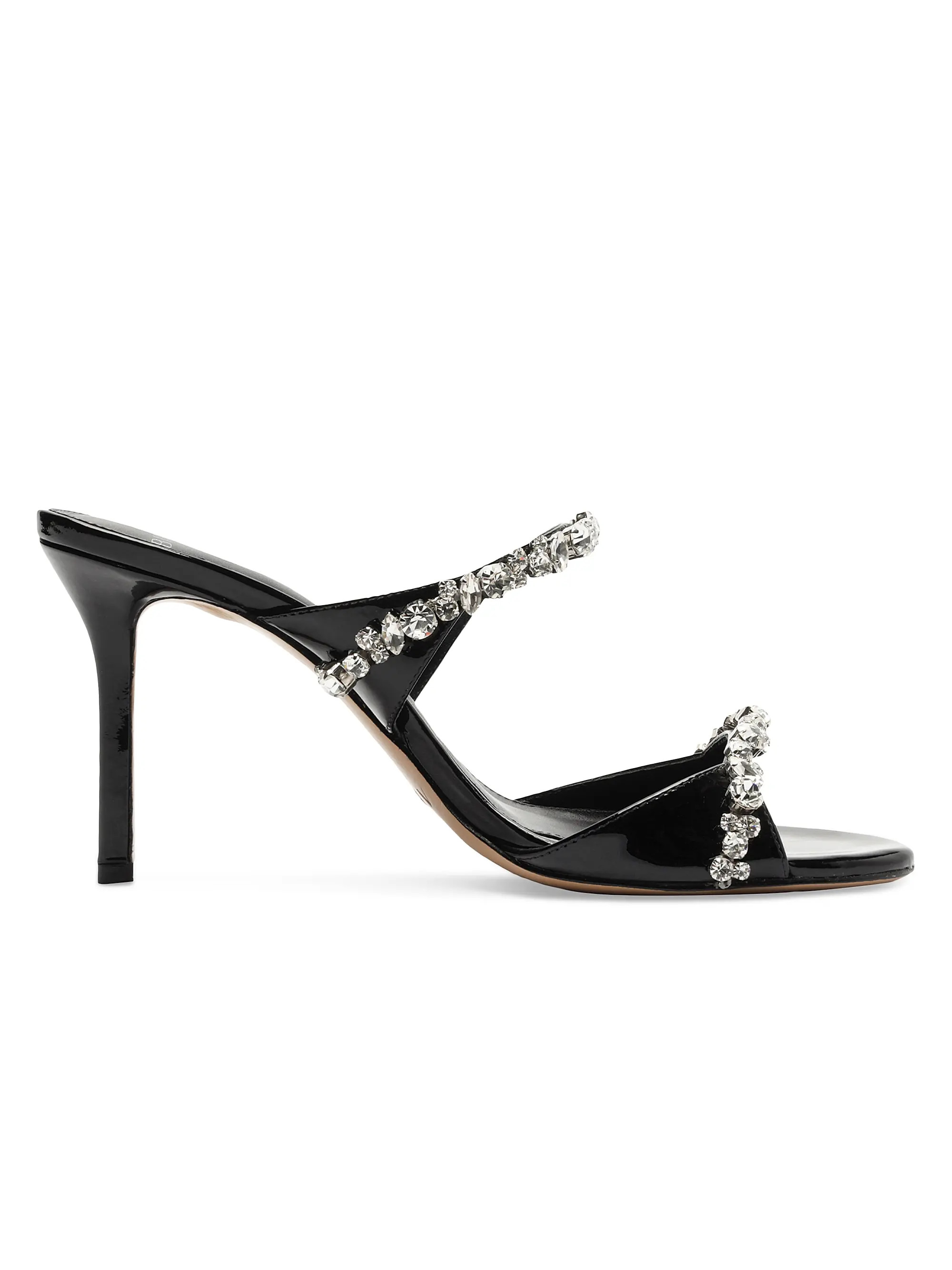 Alexandre Birman Gianna 85MM Crystal-Embellished Sandals | Saks Fifth Avenue | Saks Fifth Avenue