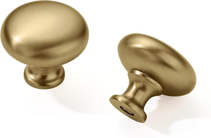 1-1/4" Champagne Bronze Zinc Alloy Cabinet Knobs - Single Hole Center Kitchen Cabinet Pull Hardwa... | Amazon (US)