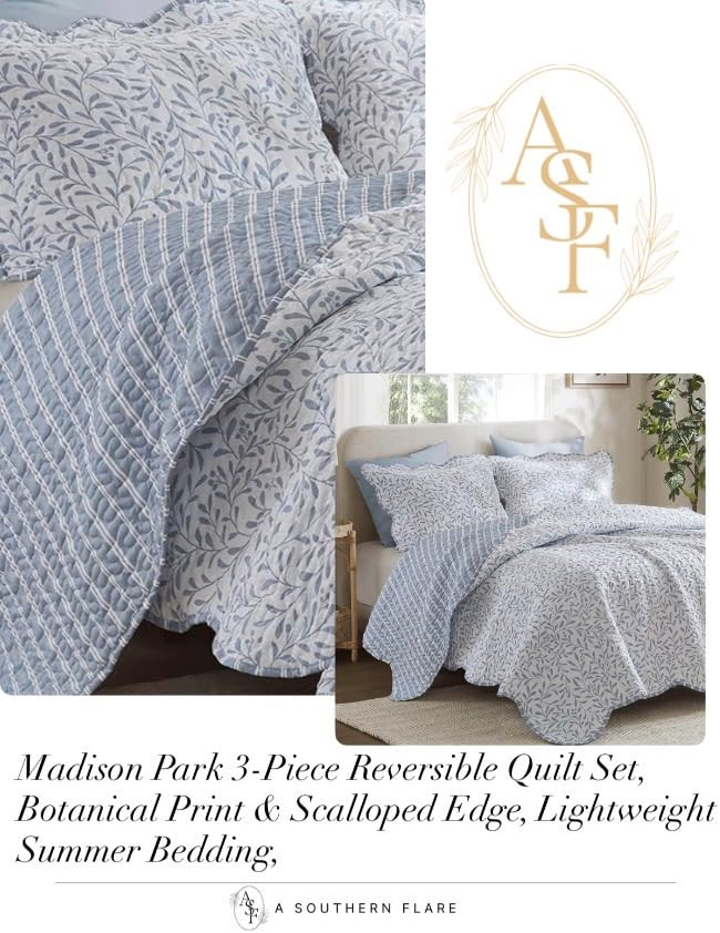Stay cool and stylish with this reversible quilt set! Perfect for any season. #BedroomUpdate #Sum... | Amazon (US)