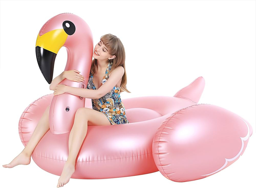 Jasonwell Giant Inflatable Flamingo Pool Float with Fast Valves Summer Beach Swimming Pool Floati... | Amazon (US)