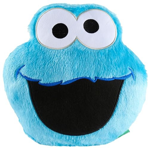 Sesame Street Cookie Monster Plush Cushion Pillow, Soft Plush Throw Pillow Cushion Bedroom Decor Cuddle Plushies, Gifts for Girls, Teens, Women (Blue Cookie Monster, L12.4 x W12.2) | Amazon (US)