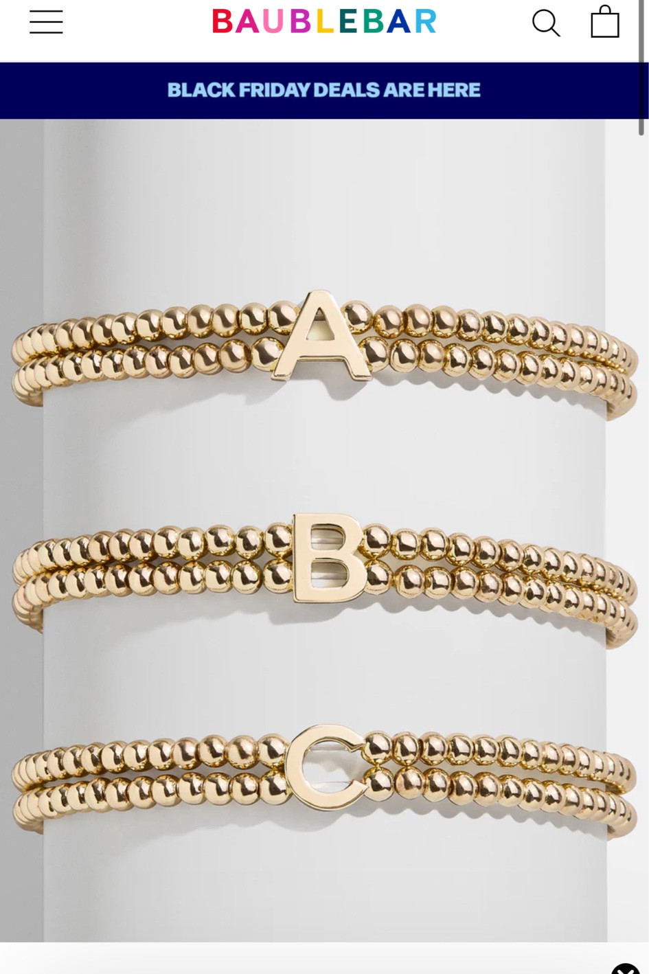 Baublebar Black Friday cyber Monday sale 
Jewelry starting at $10 these make the perfect holding gifts for her tween girls and teens 
Stocking stuffers 

#LTKGiftGuide #LTKHoliday #LTKCyberWeek