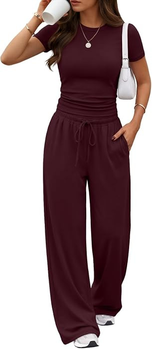 Trendy Queen Women's 2 Piece Matching Summer Lounge Set with Pockets | Amazon (US)