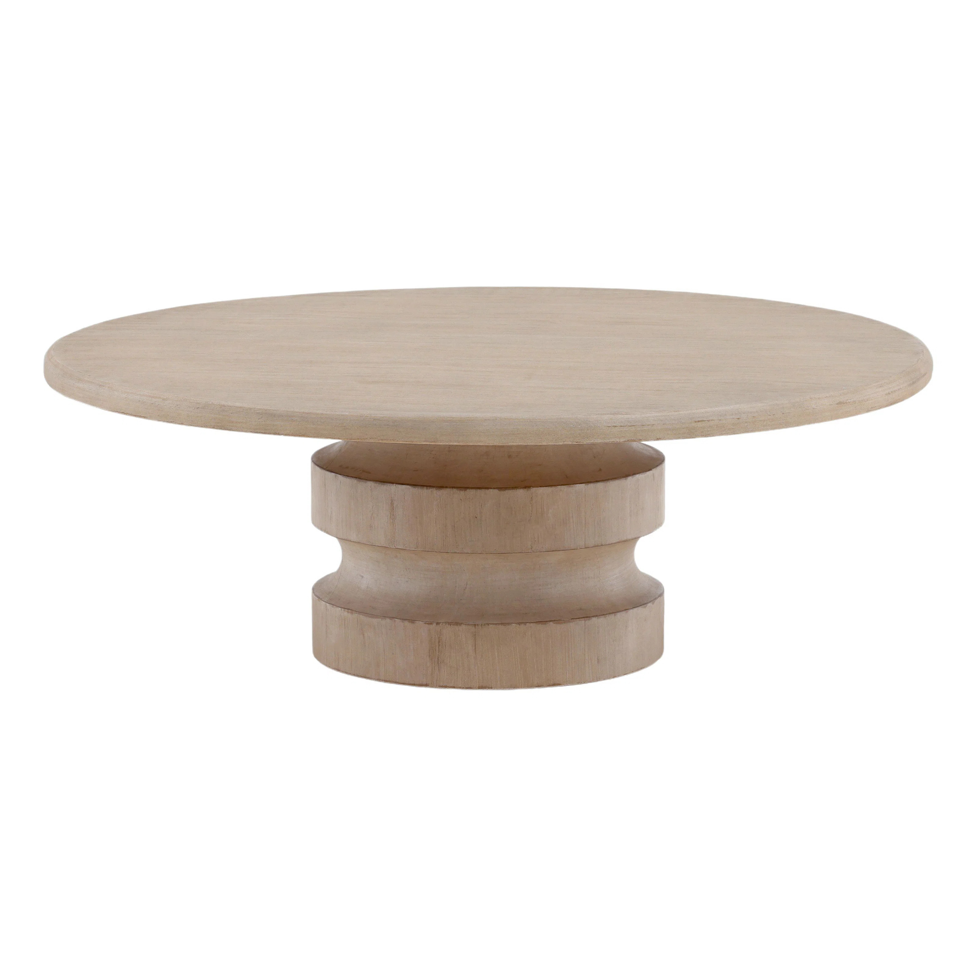 Taryn Reclaimed Pine Wood Coffee Table, Light Warm Wash | Perigold