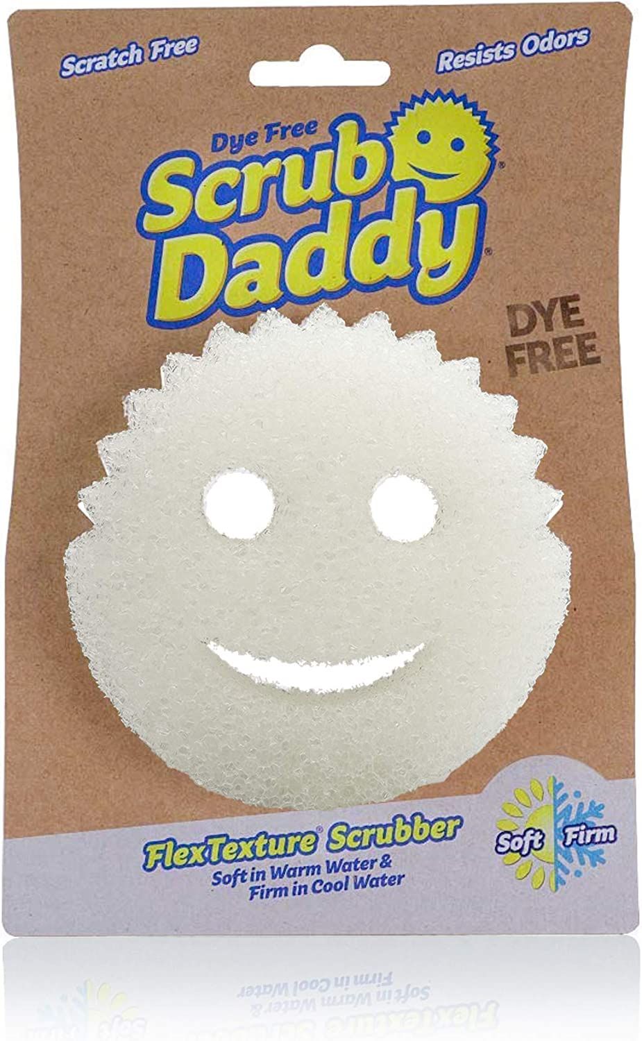 Scrub Daddy Sponge - Dye Free - Scratch-Free Scrubber for Dishes and Home, Odor Resistant, Soft i... | Amazon (US)