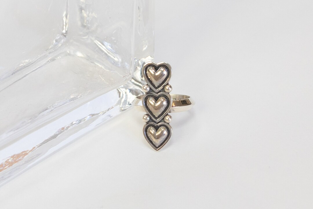 Sterling silver heart ring. | Etsy (US)