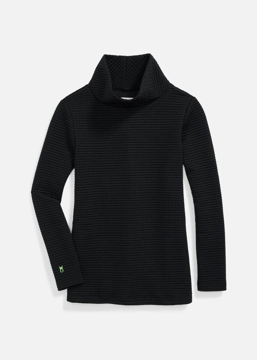 Cobble Hill Turtleneck in Waffle (Black) | Dudley Stephens