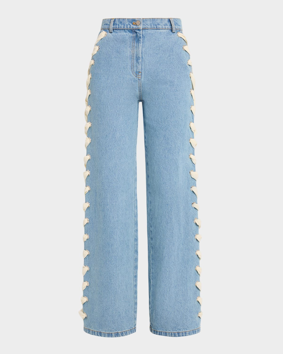 Lyd Laced Denim Trousers | Neiman Marcus