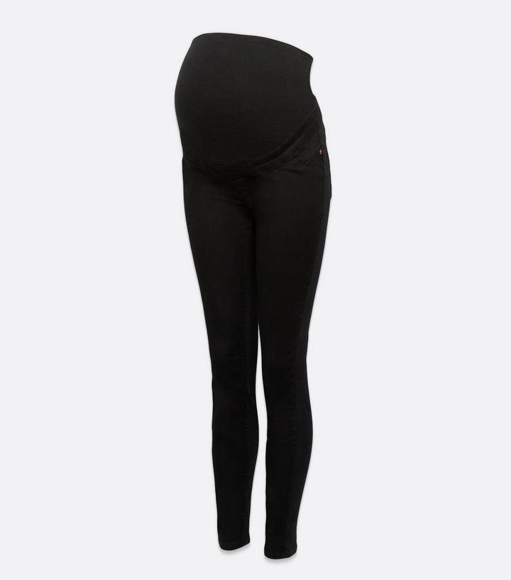 Maternity Black Lift & Shape Over Bump Emilee Jeggings | New Look | New Look (UK)