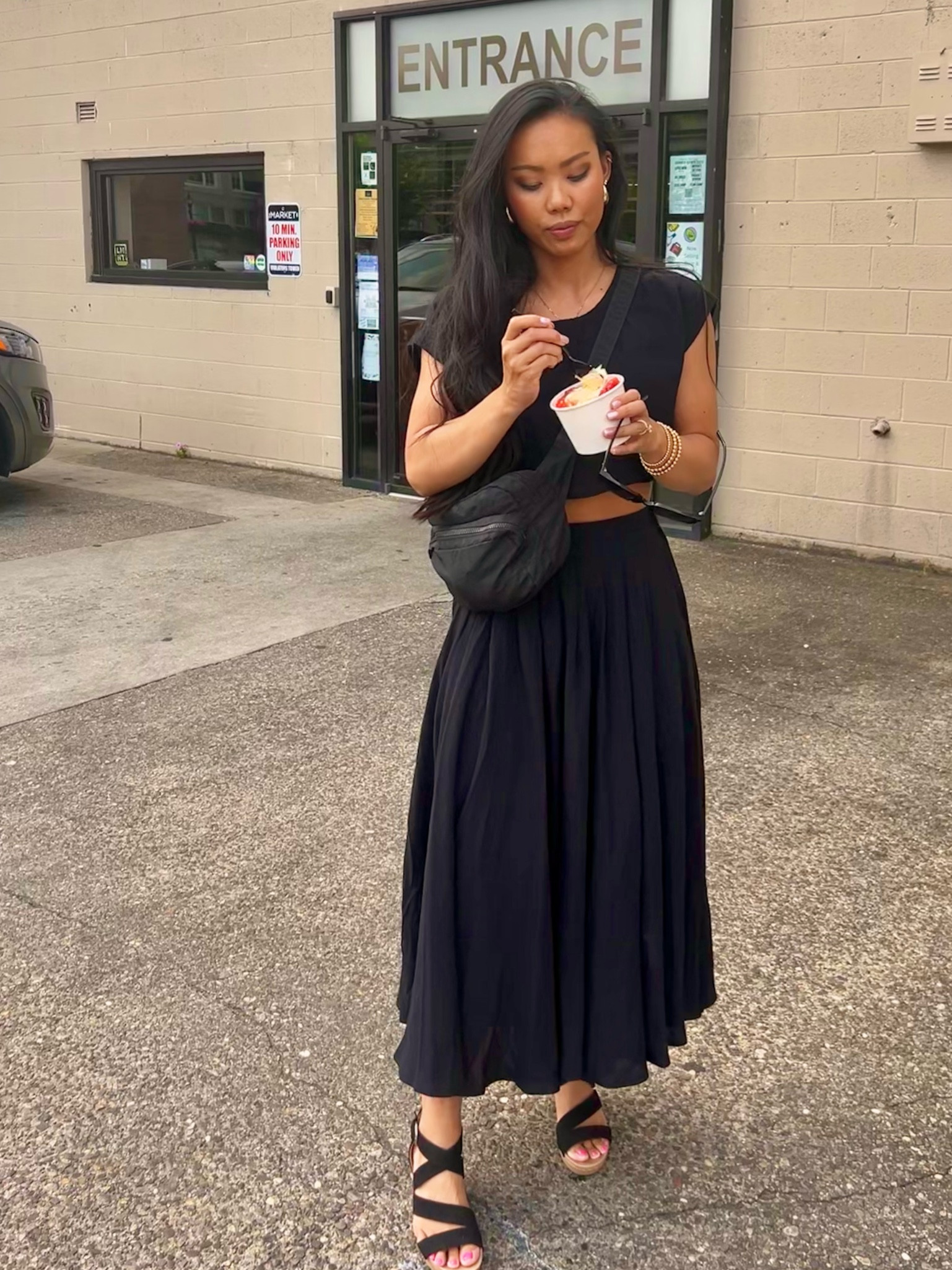 Ice cream is a necessity in the summer. And my local ice cream shop does it best. Austin’s ice cream Huntington, WV. Support local. My outfit is from another local spot, The Hip Eagle. Sage green color way is available in this matching set. 
True to size and perfect for any occasion. Dress it up with heels or down with sneakers. I prefer my dolce vita sneakers tagged below! (Size down for reference!)
Accessorize with the baggu bumbag and Anthropologie jewelry!
5’5” 
125 lbs 
32b 
25 waist #matchingsets #fathersday #summerdresses #baggu 

#LTKunder100 #LTKstyletip #LTKFind