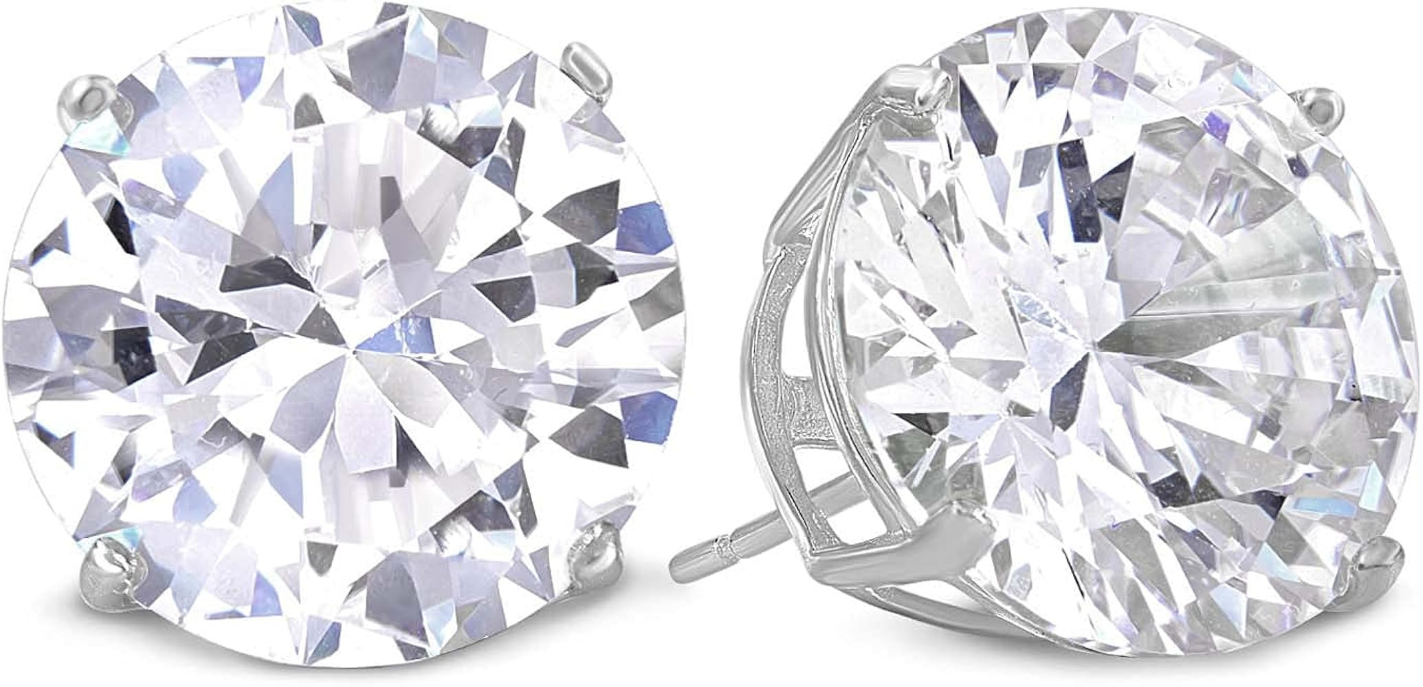KEZEF Sterling Silver Cubic Zirconia Stud Earrings for Women & Men – Premium S925 Silver Studs ... | Amazon (US)