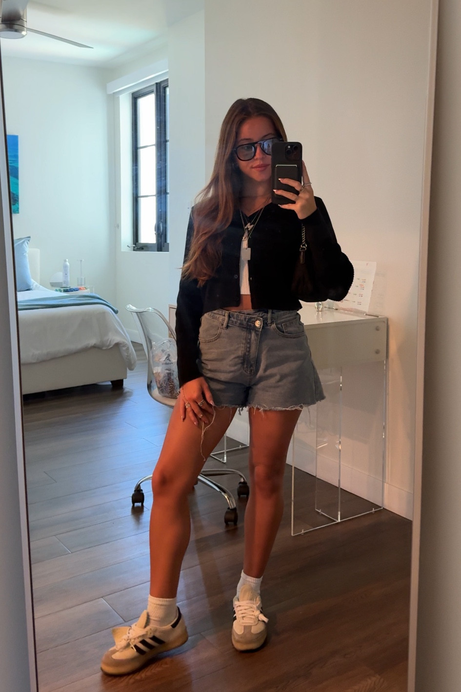 such an easy yet cute outfit ✨ instantly makes me feel so put together and clean! absolutely love these asymmetrical shorts for spring💕💕 purse is prada

#LTKfindsunder50 #LTKSpringSale

#LTKSeasonal