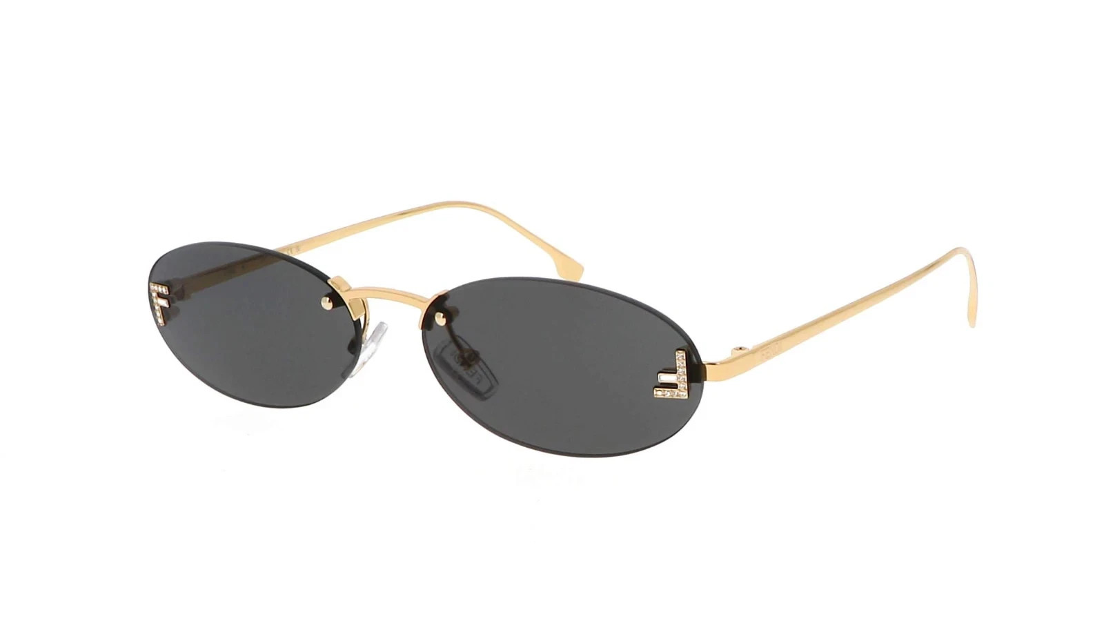 FENDI FE 4075 US 30A Shiny Crystal Endura Gold Grey Lens Women Sunglasses New | eBay | eBay US