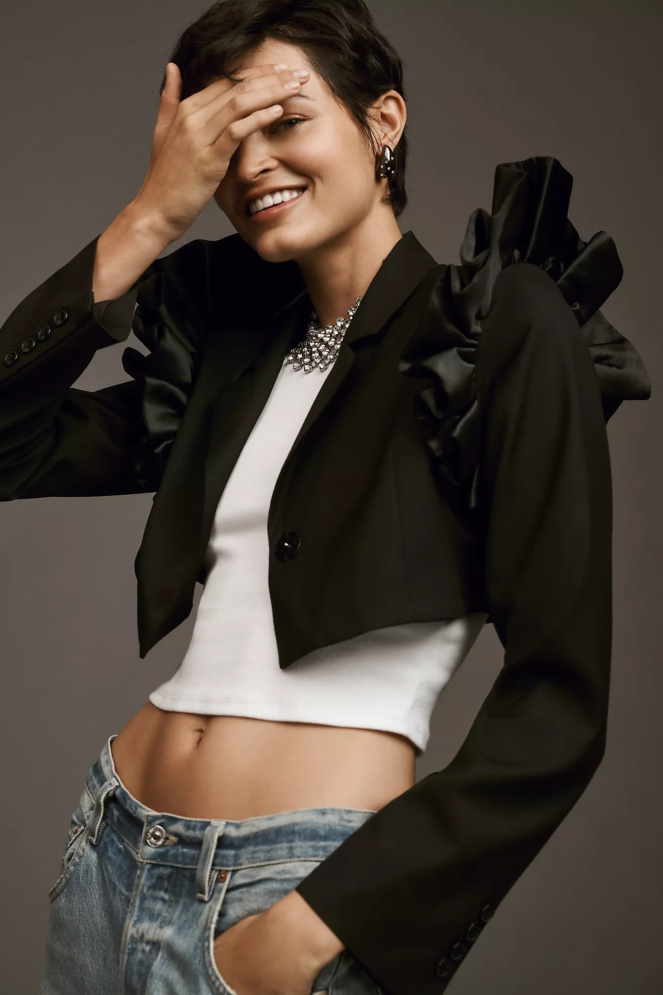 Maeve Ruffled Party Topper Jacket | Anthropologie (US)