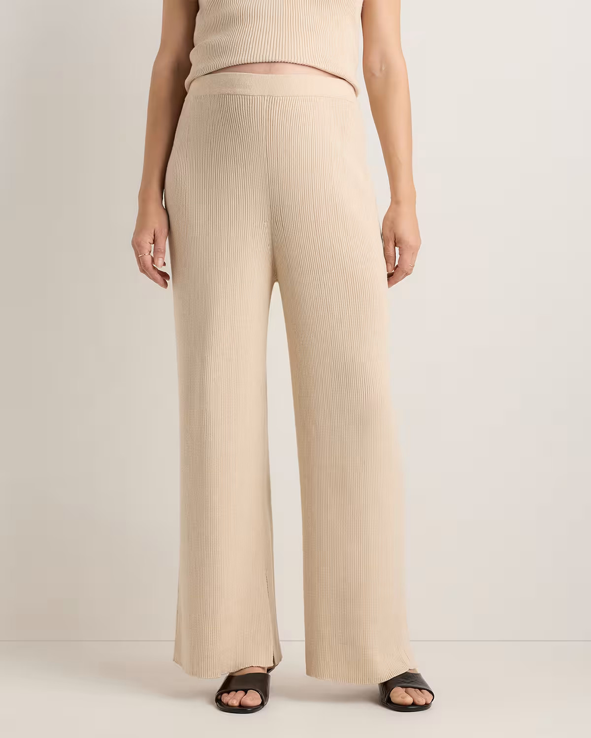 Cotton Cashmere Maternity Wide Leg Pants | Quince
