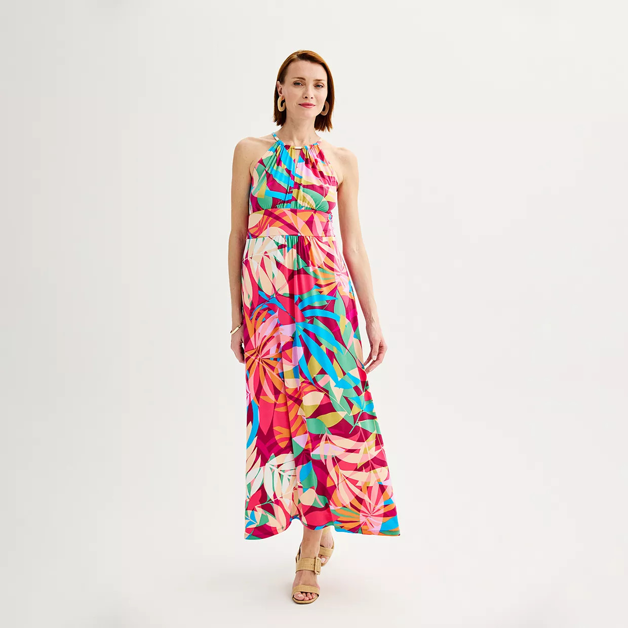 Women's London Times Scroll Halter Maxi Dress | Kohl's