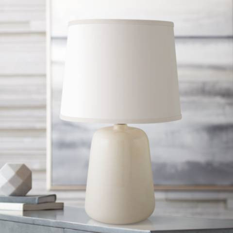 RiverCeramic® Gumdrop Gloss White Table Lamp | Lamps Plus