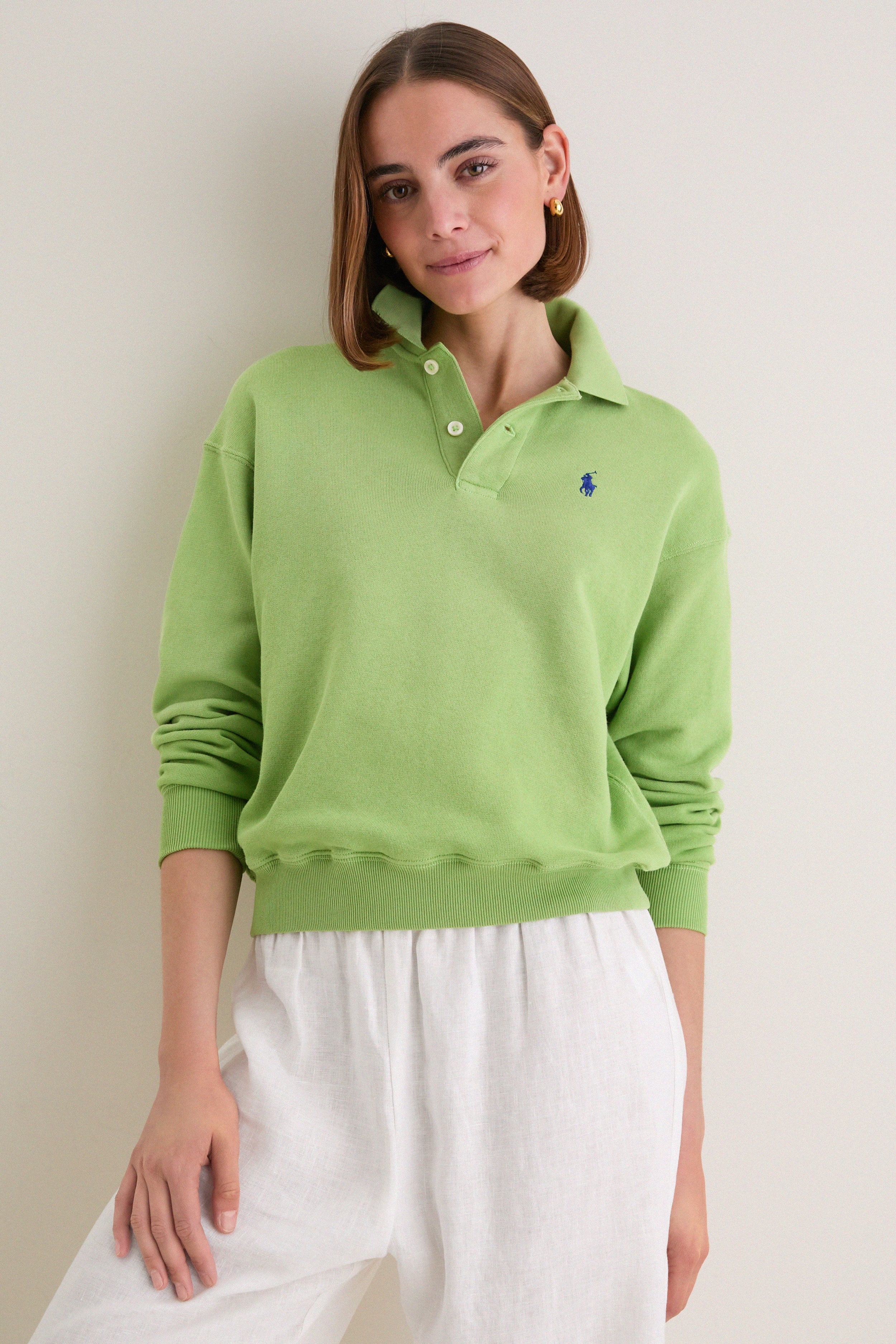 Parakeet Green Island Fleece Knit Polo | Tuckernuck (US)