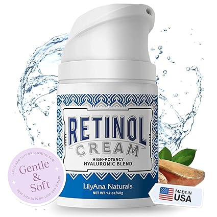 LilyAna Naturals Retinol Cream - Made in USA, Anti Aging Moisturizer for Face and Neck,Wrinkle, R... | Amazon (US)