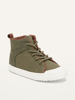 Unisex Quilted High Top Lace-Up Sneakers for Toddler | Old Navy (US)