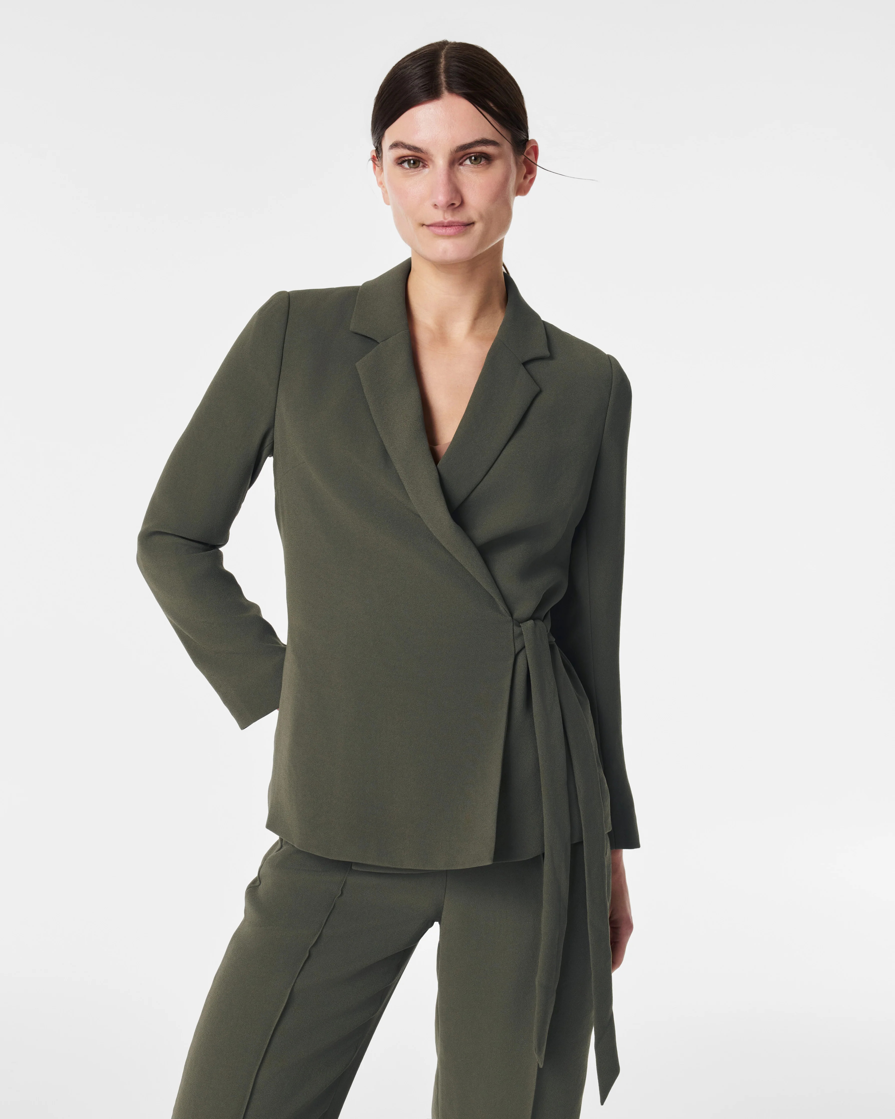 Carefree Crepe Wrap Blazer | Spanx