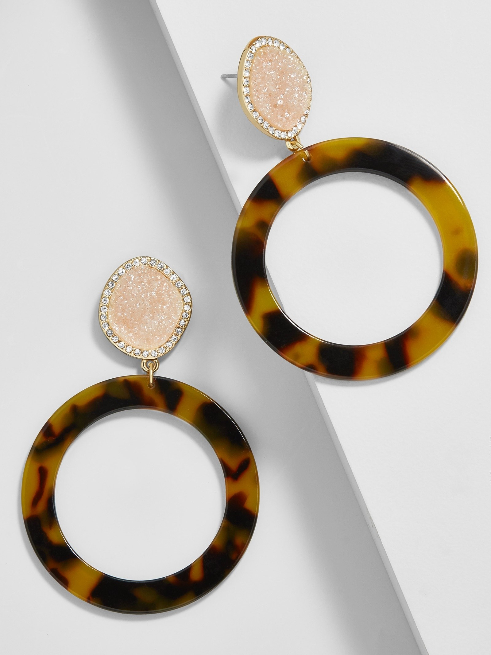 Devinne Resin Druzy Hoop Earrings | BaubleBar (US)