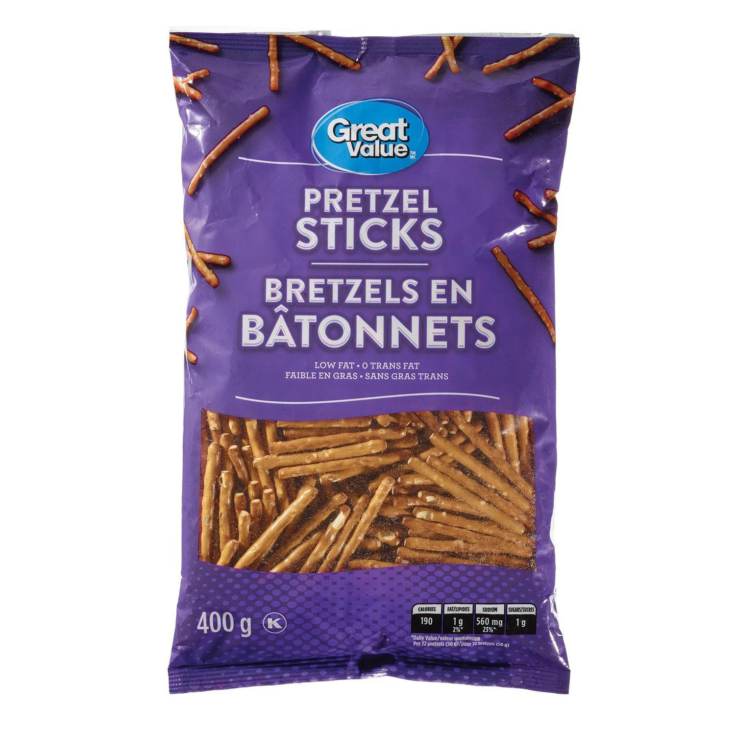 Great Value Pretzel Sticks, 400 g - Walmart.ca | Walmart (CA)