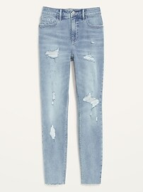 High-Waisted Rockstar Super Skinny Ripped Cut-Off Jeans for Women | Old Navy (US)
