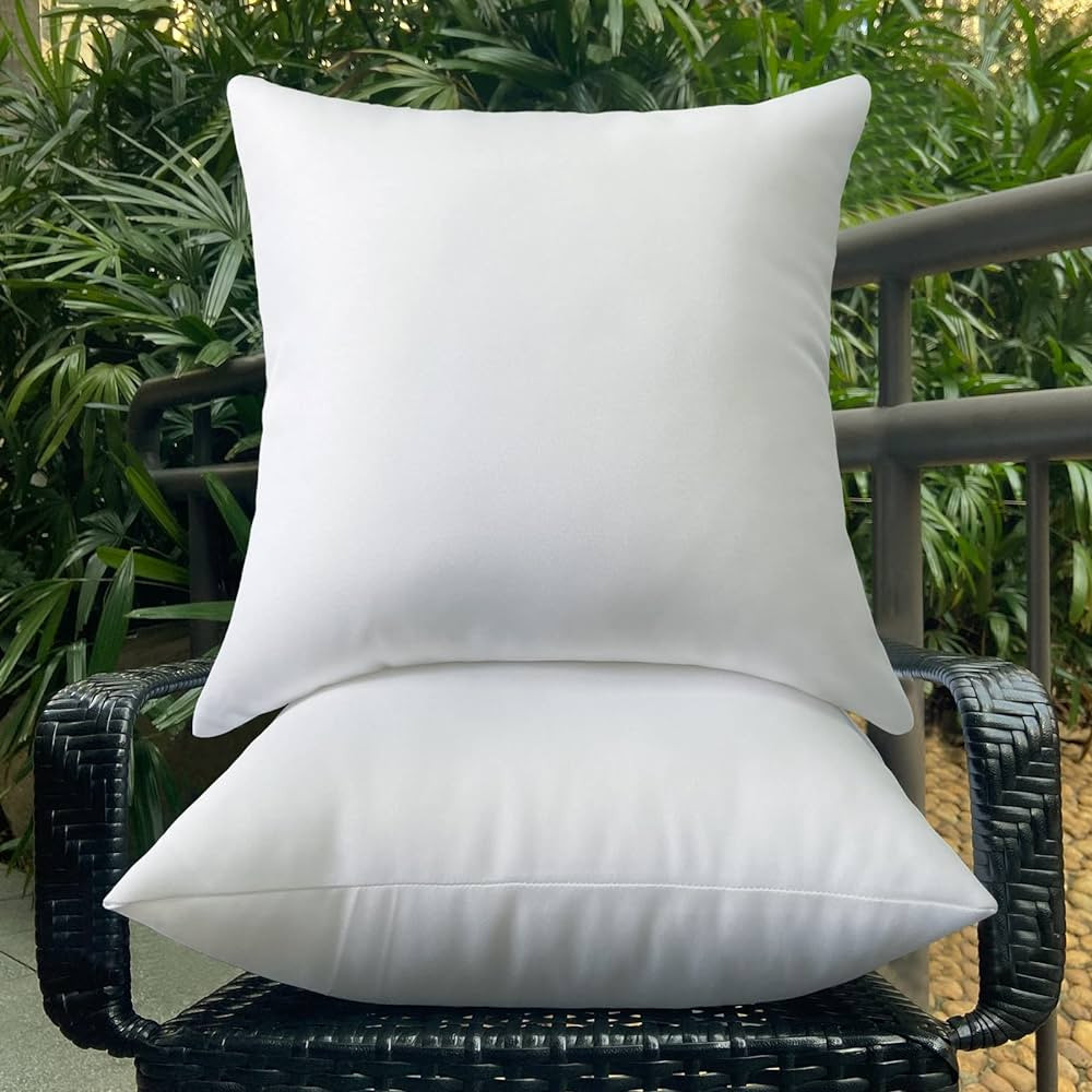 20 x 20 Outdoor Pillow Inserts Set of 2 Waterproof Throw Pillow Inserts for Couch Lager Lumbar Pi... | Amazon (US)